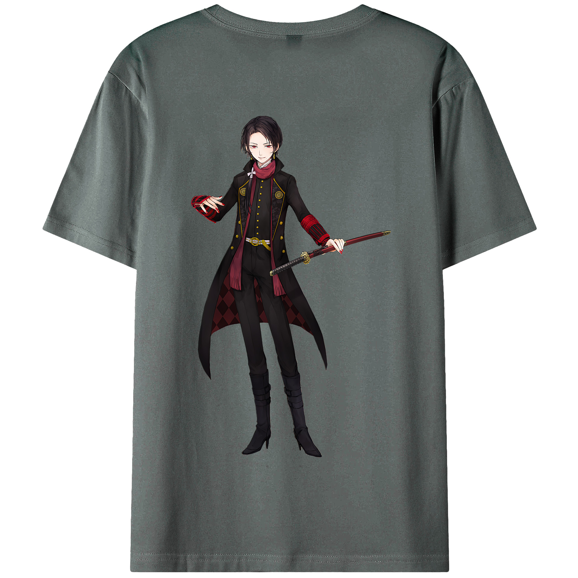 （画像用） 刀剣乱舞 Touken Ranbu 綿100％半袖Tシャツ（背面プリント）